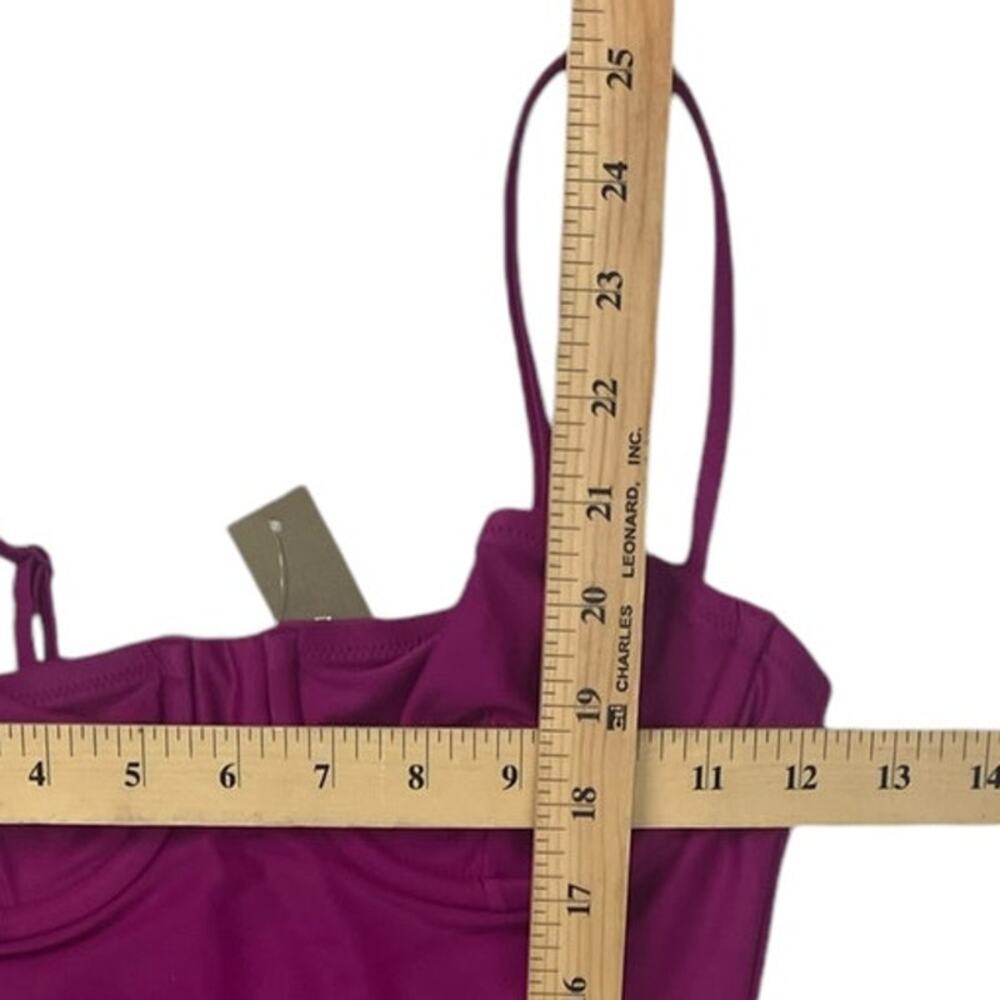J.CREW Balconette French Inspired Purple One Piece Swim Suit SZ 4 - Picture 5 of 11